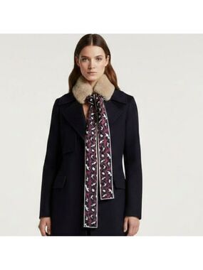 Surell faux fur scarf or headband with a leopard-print ribbon Boho Fairy